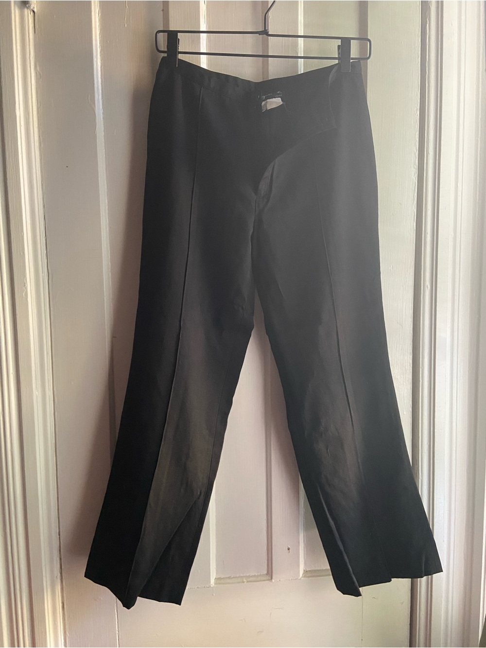 Vintage agnès b. black twill flare trousers